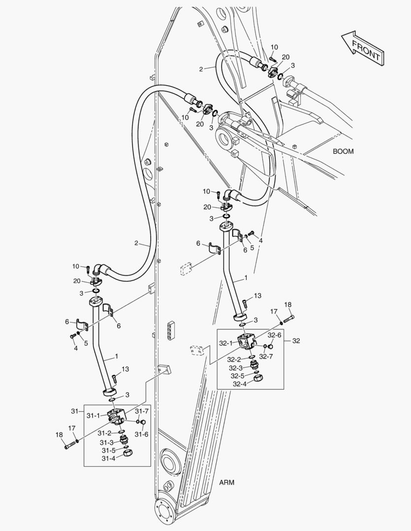 6600 ARM PIPING - ONE & TWO WAY(ARM 3.95m)