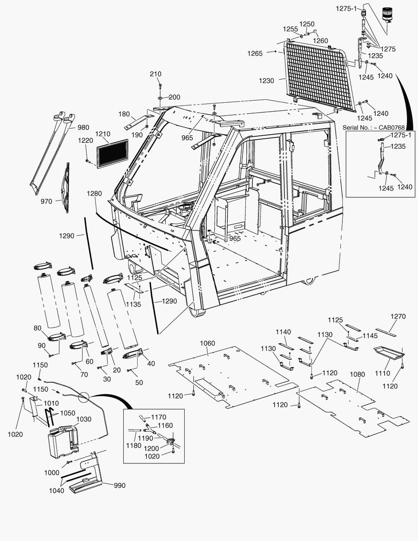G305-50 CAB EQUIPMENT OUTSIDE