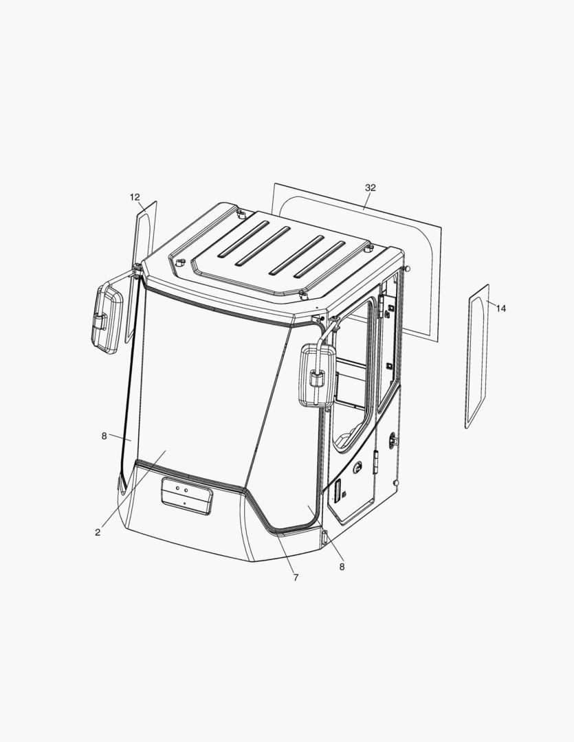 5350 CABIN(5) - GLASS;ROPS