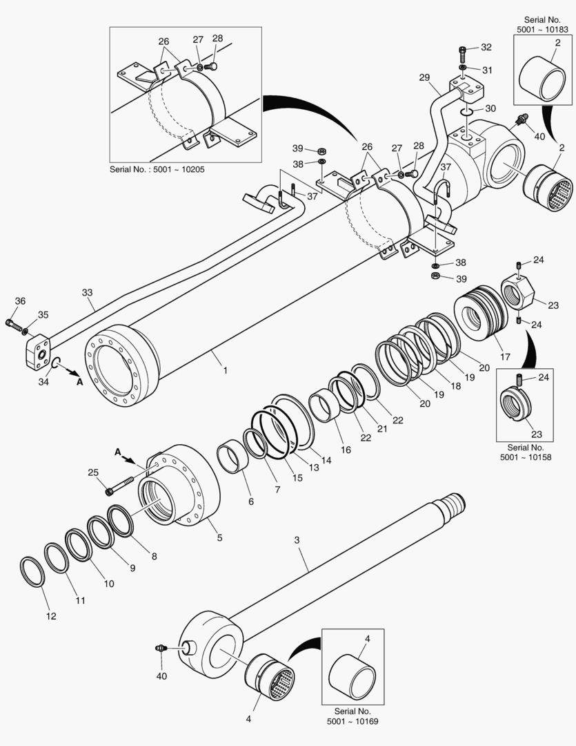 4310 BUCKET CYLINDER [5001~10225]