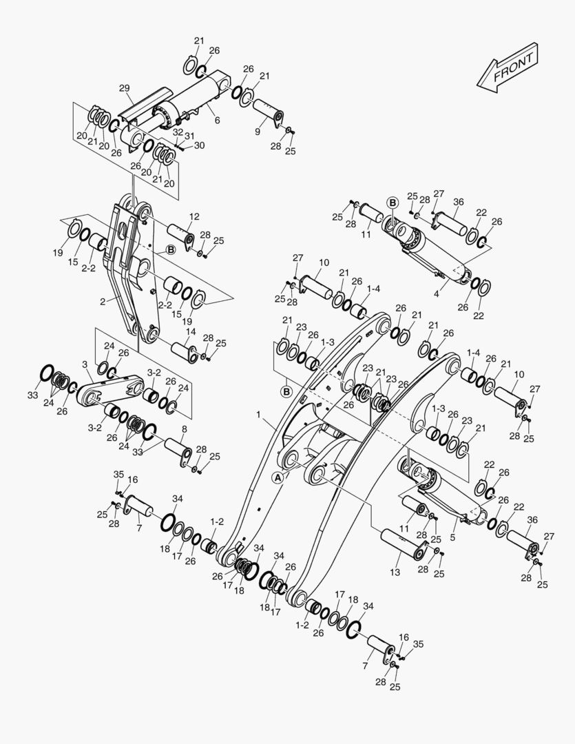 2100 LOADER ARM ASS`Y - BLOCK HANDLER