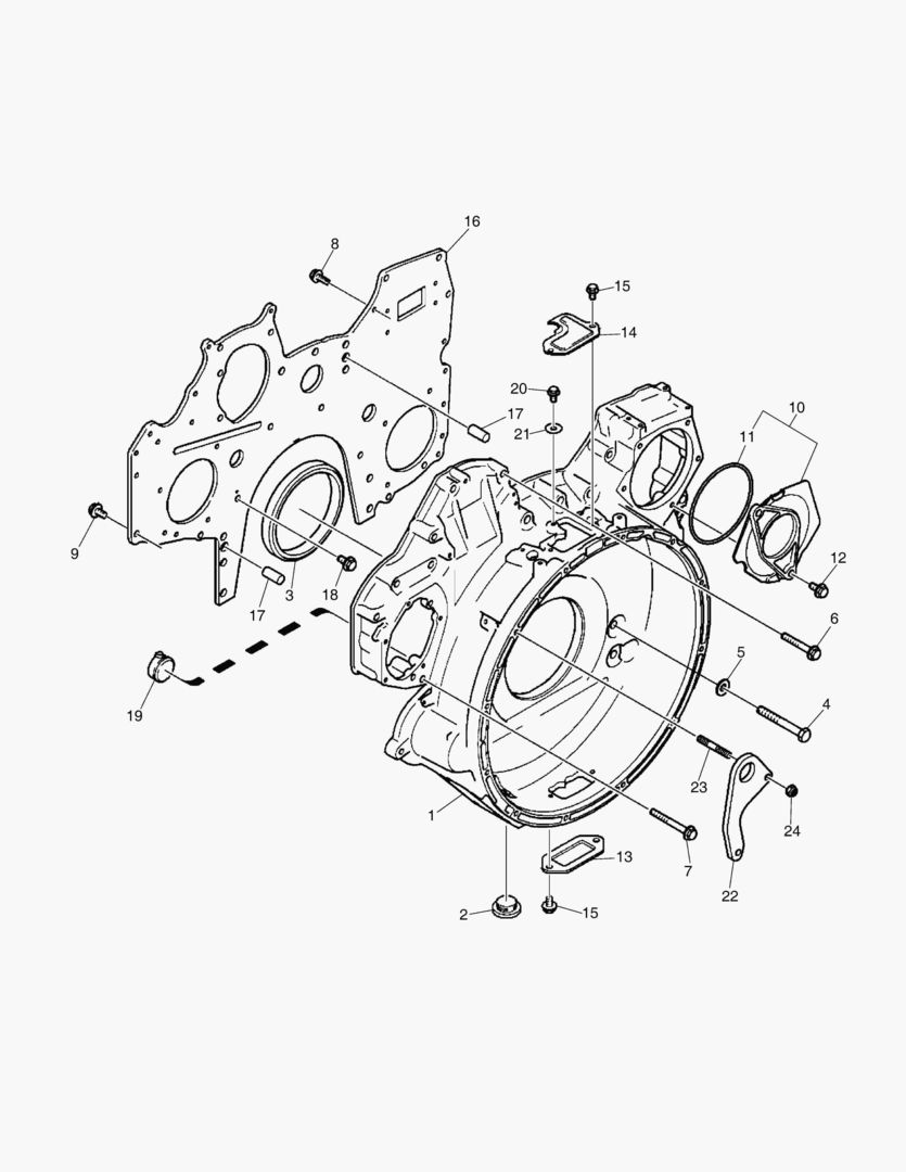 G010-24 FLYWHEEL HOUSING TIMING GEAR PLATE