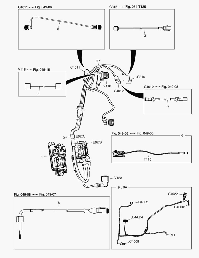 G051-90 CABLE HARNESS, ECU; SCR купить в СПб