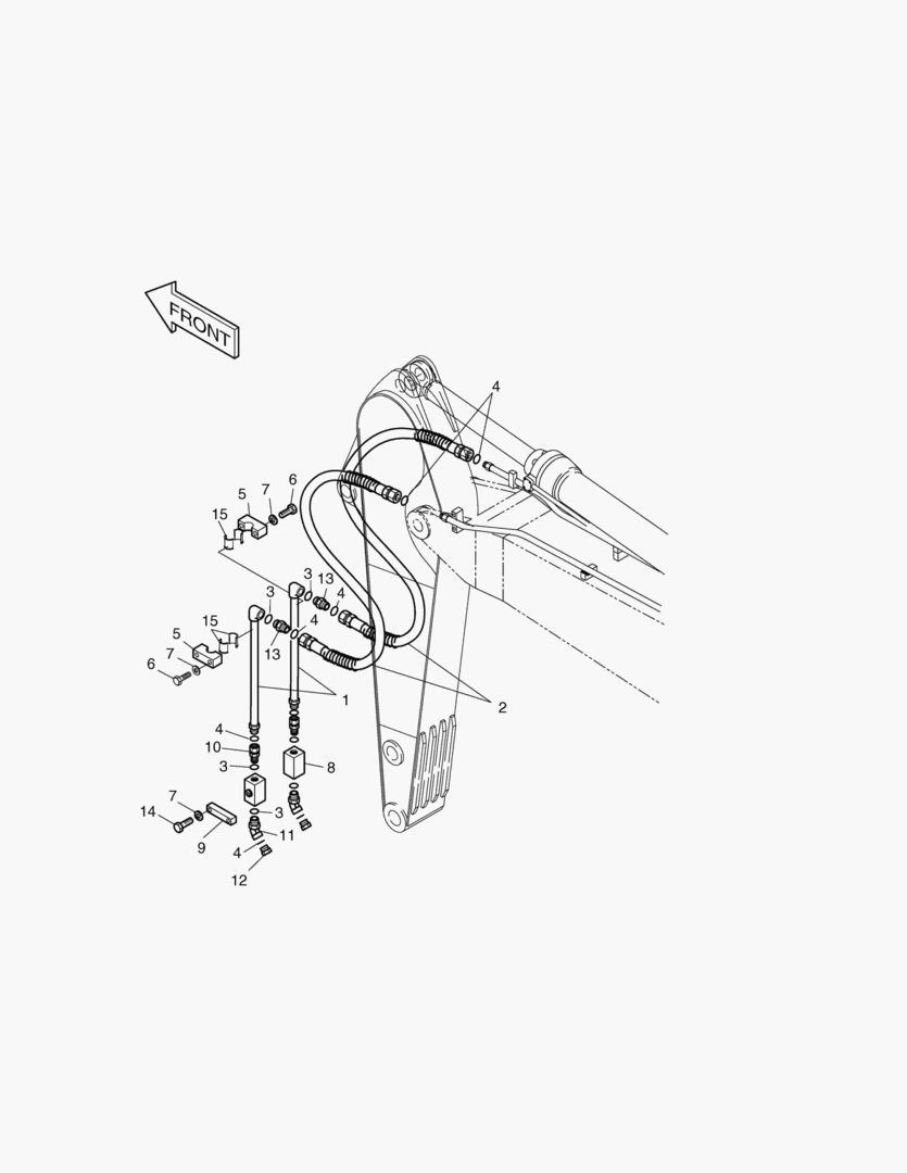 6480 ARM PIPING-ARM 2.4m(ONE & TWO WAY)