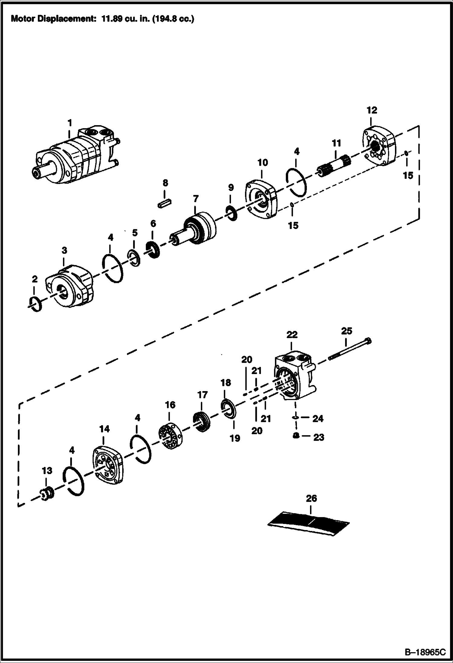 АКТИВНЫЕ ГРАБЛИ (ГИДРОСТАТИЧЕСКИЙ ДВИГАТЕЛЬ) (EATON 104-1785-006) (B СЕРИИ)