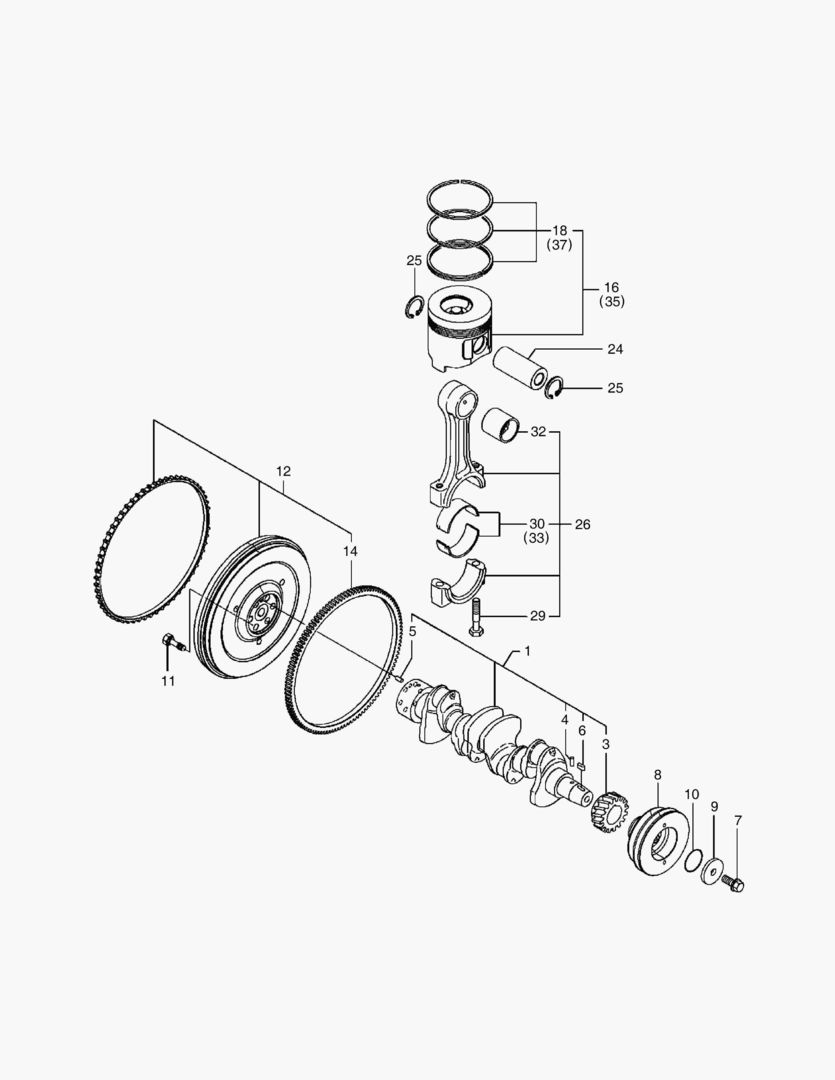 019 CRANKSHAFT & PISTON