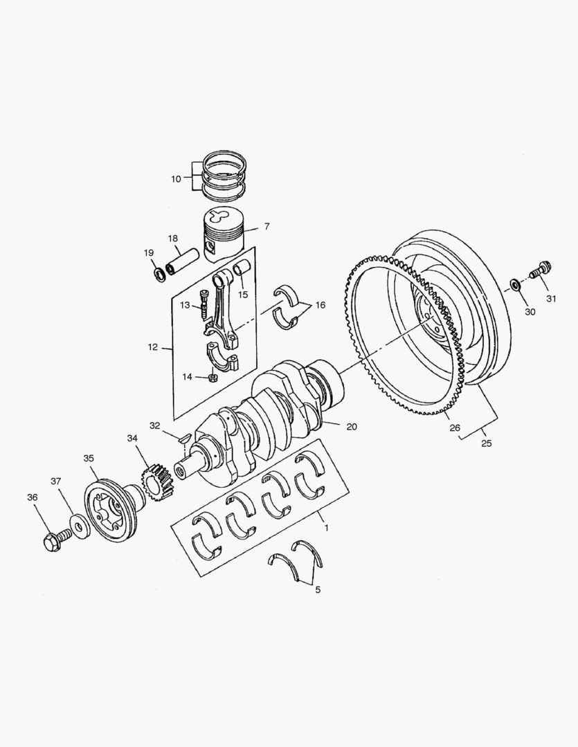 107 PISTON & CRANK SHAFT ASS`Y купить в СПб