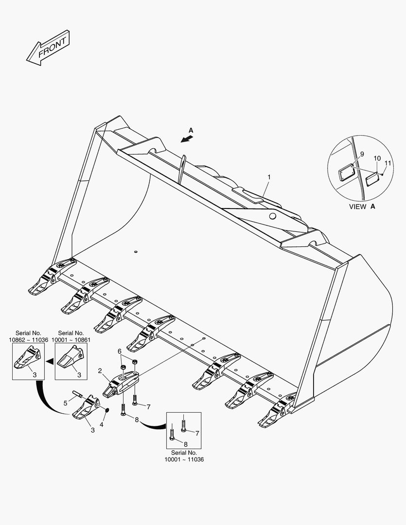 5310 BUCKET - 4.3гЋҐ - TOOTH [10001~11150] купить в СПб