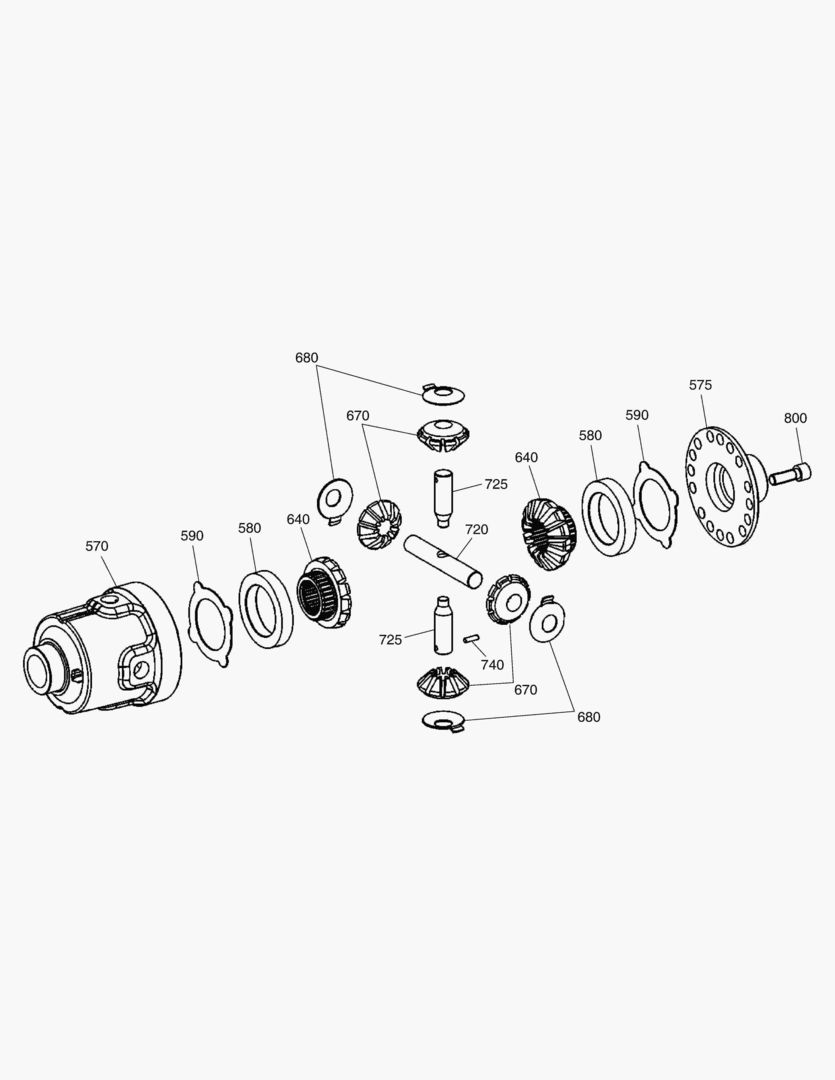 4520 DIFFERENTIAL GEAR - FRONT AXLE [1001~1397] купить в СПб