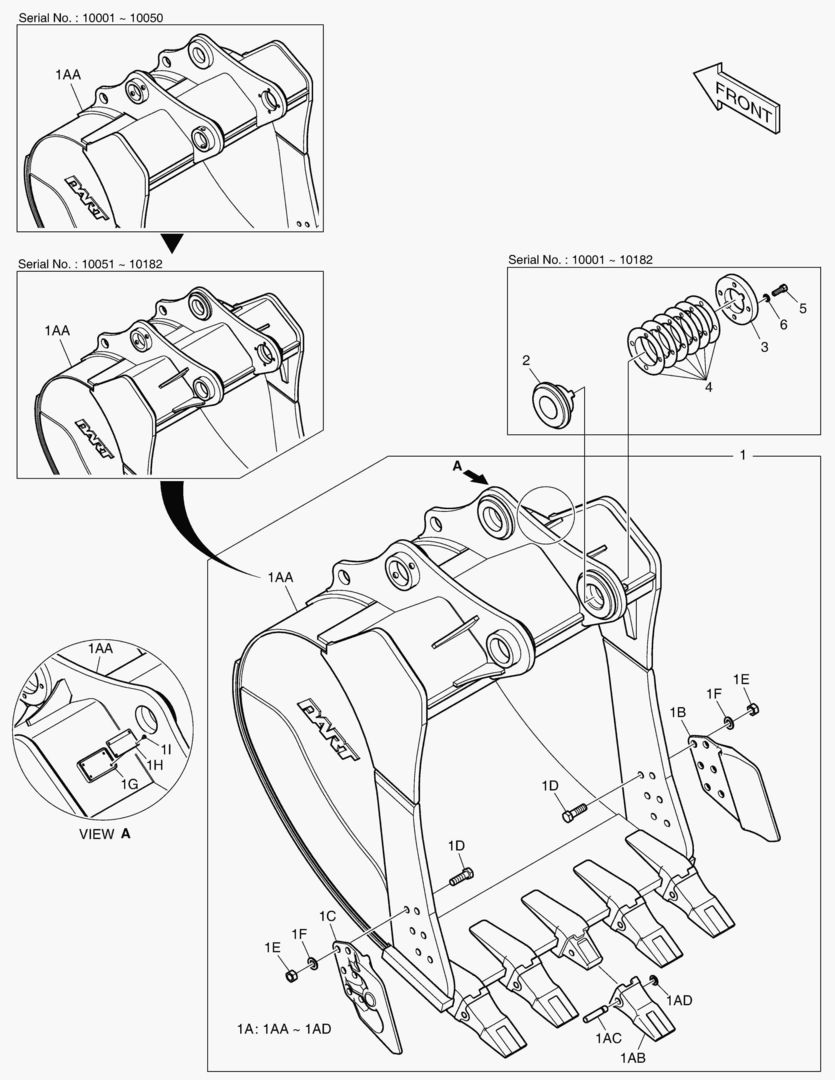 6880 BUCKET ASS`Y - 1.65mВі(54`) - SIDE PIN [10001~10231] купить в СПб