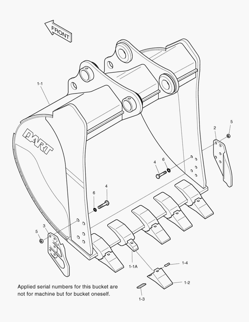 6550 BUCKET-1.24mВі(54`)-VERTICAL PIN купить в СПб