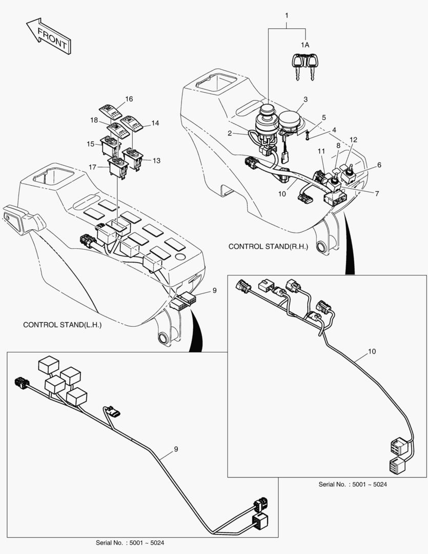 1720 ELECTRIC PARTS - CONTROL STAND [5001~5061] купить в СПб