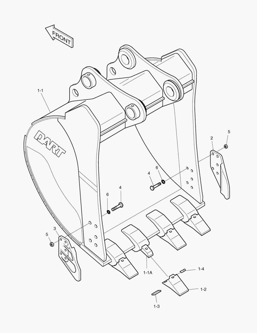 6480 BUCKET-0.673гЋҐ(36`)-VERTICAL PIN