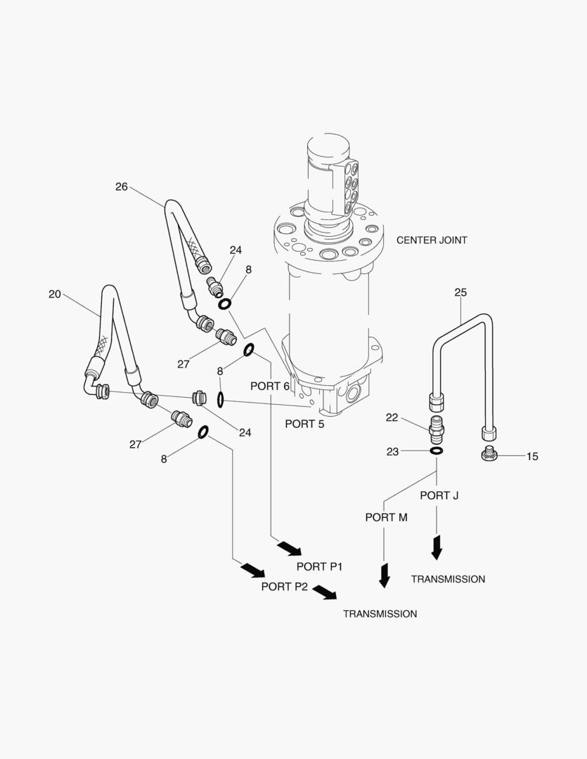 2210 PROPELLING PIPING(2)-GEAR SHIFT & TEST PORT купить в СПб