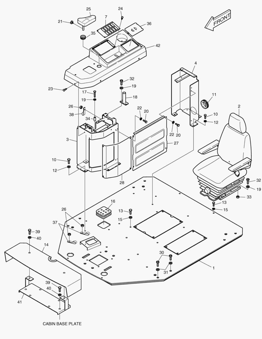 1700 CONTROL STAND-OPEN CABIN(3rd LEVER) [1020~] купить в СПб