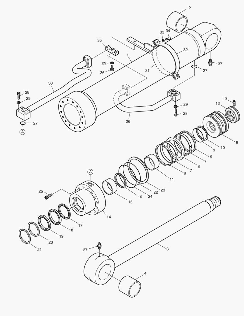 4240 BOOM CYLINDER-L.H [20001~20110]