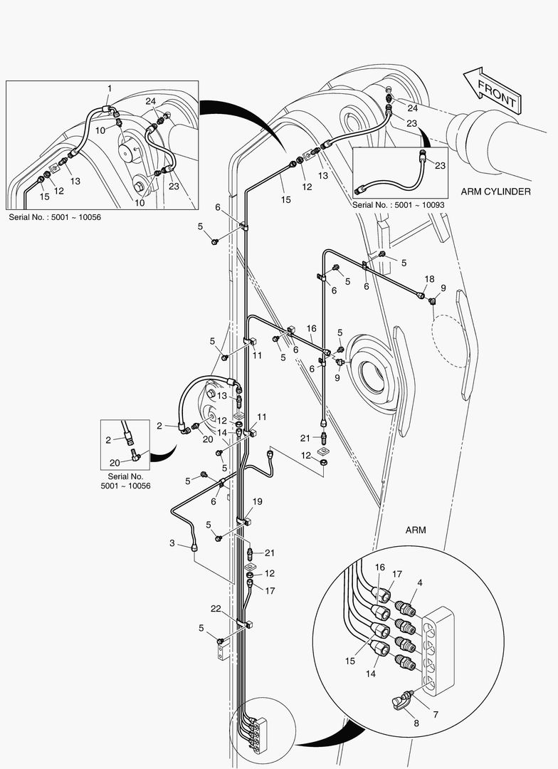 7030 LUBRICATION PIPING - ARM 3.98m [5001~10162] купить в СПб