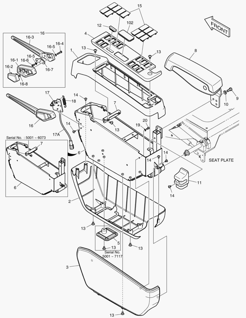 7240 CONTROL STAND - L.H(ROPS) [5001~7140] купить в СПб