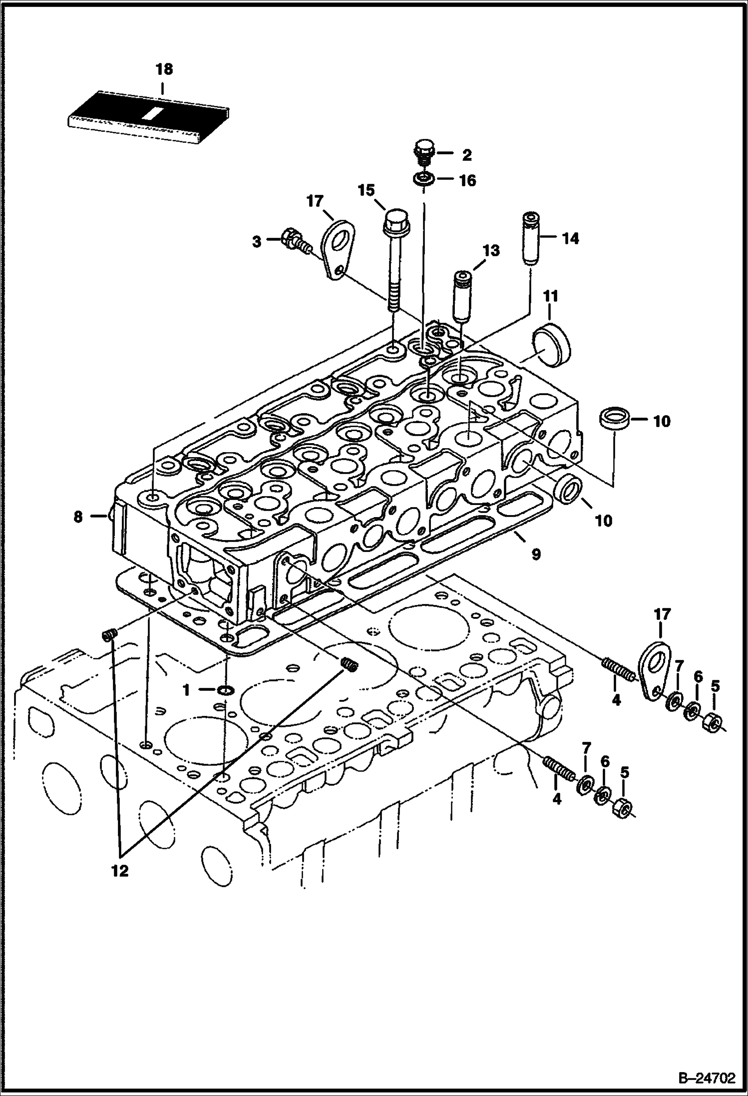 ГОЛОВКА ЦИЛИНДРА (KUBOTA - V2203 2EB - TIER II REPLACEMENT)