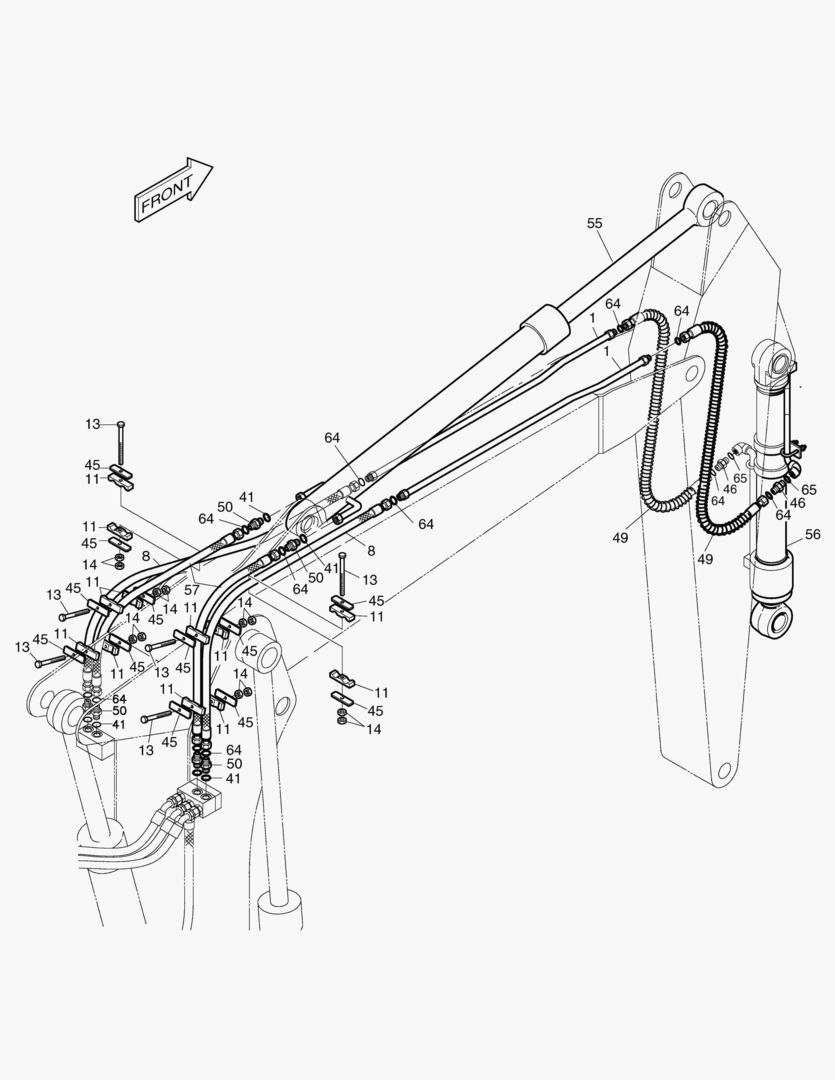 7030 FRONT PIPING(2)-ARTI. BOOM [1~2599] купить в СПб