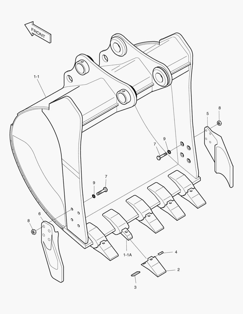 6520 BUCKET ASS`Y-0.45гЋҐ VERTICAL PIN TYPE [1225~] купить в СПб