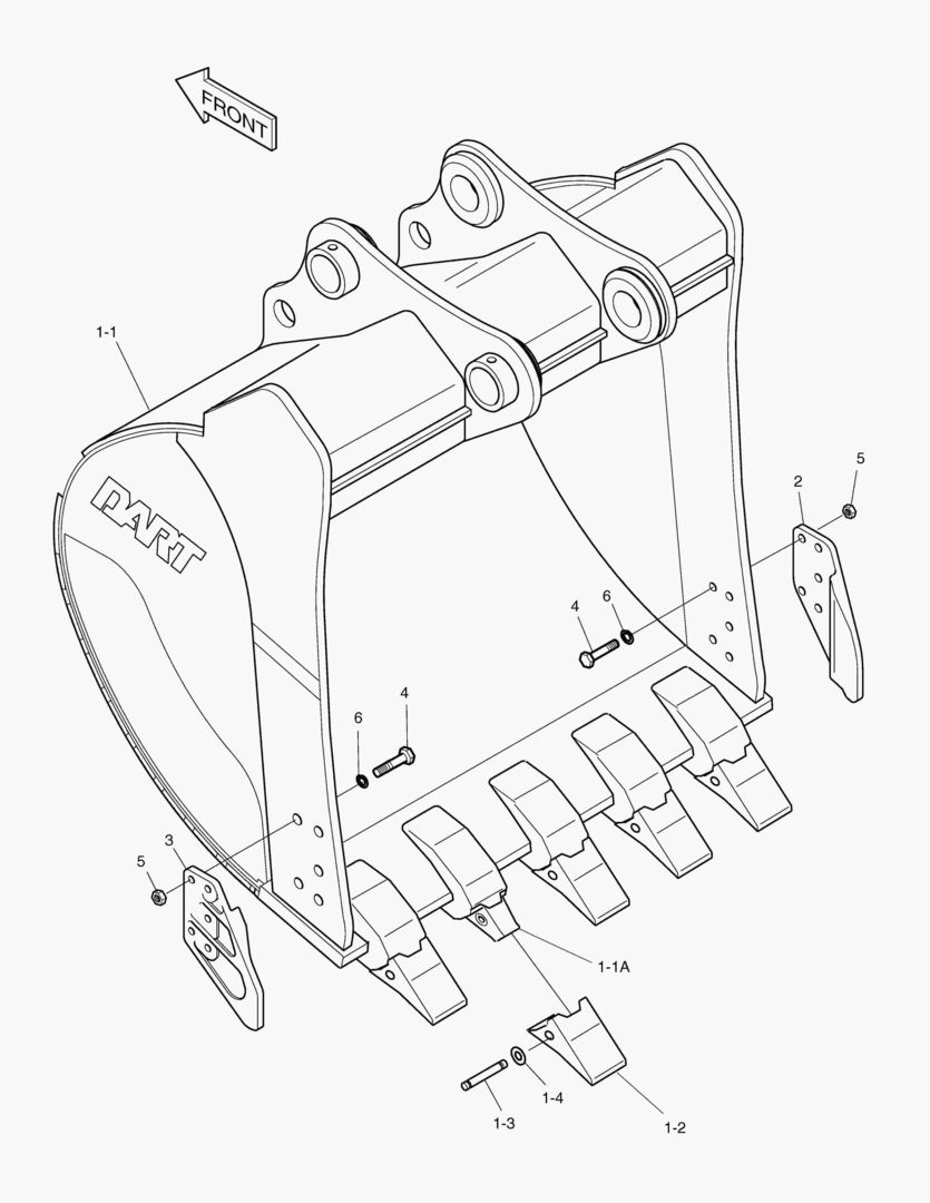 6540 BUCKET-1.24mВі(54`)-VERTICAL PIN купить в СПб