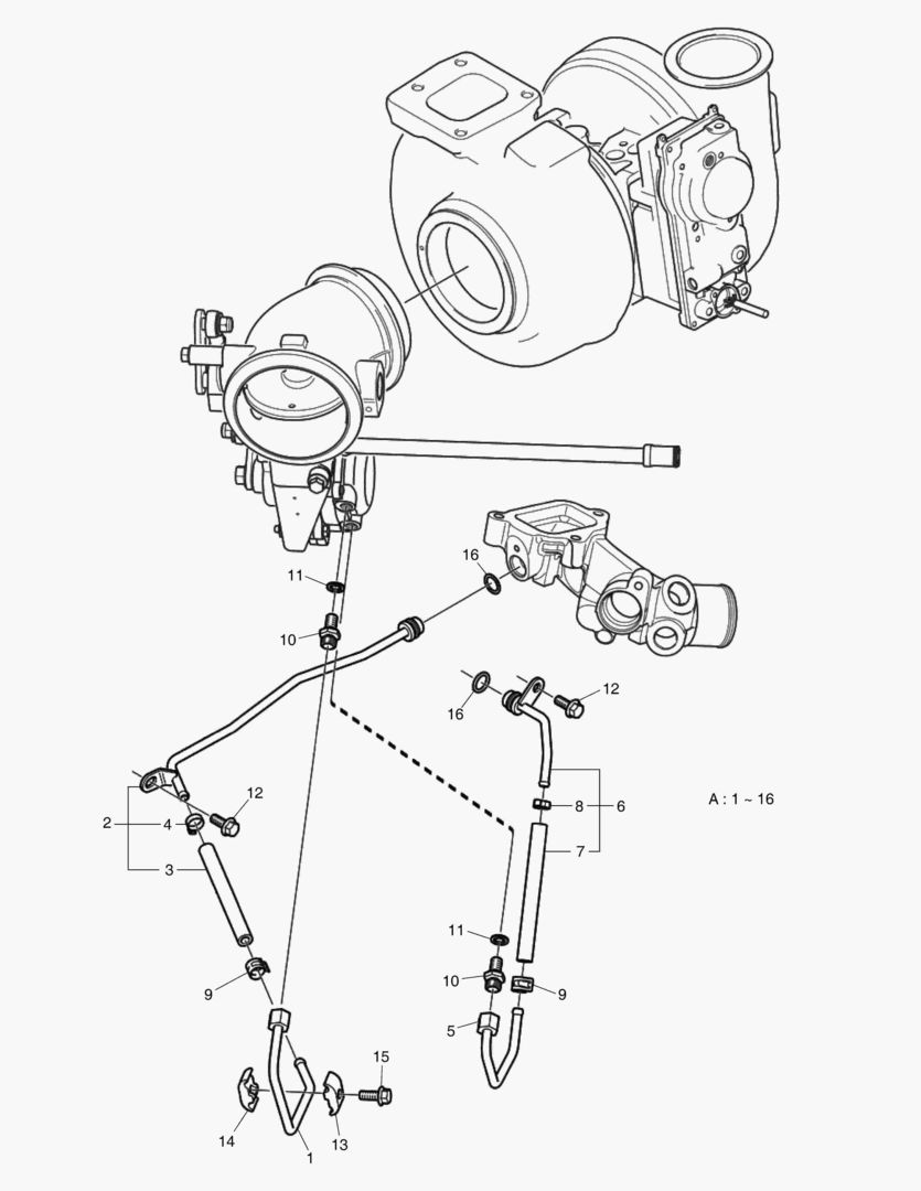 043 MOUNTING KIT, COOLANT PIPE, EXHAUST BRAKE купить в СПб