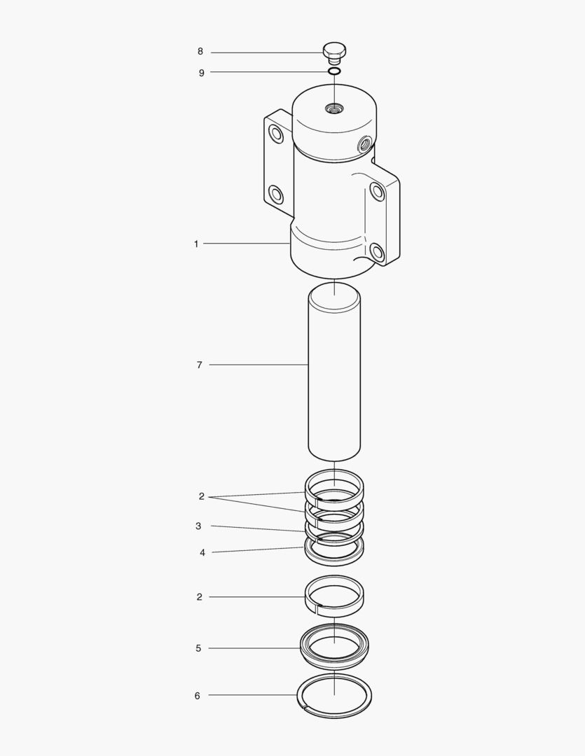 4360 CHOCKING CYLINDER - L.H. [5001~5509] купить в СПб