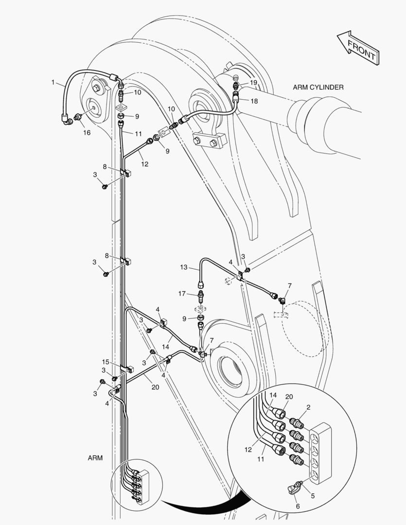 6581 LUBRICATION PIPING - ARM 2.4m [10156~] купить в СПб
