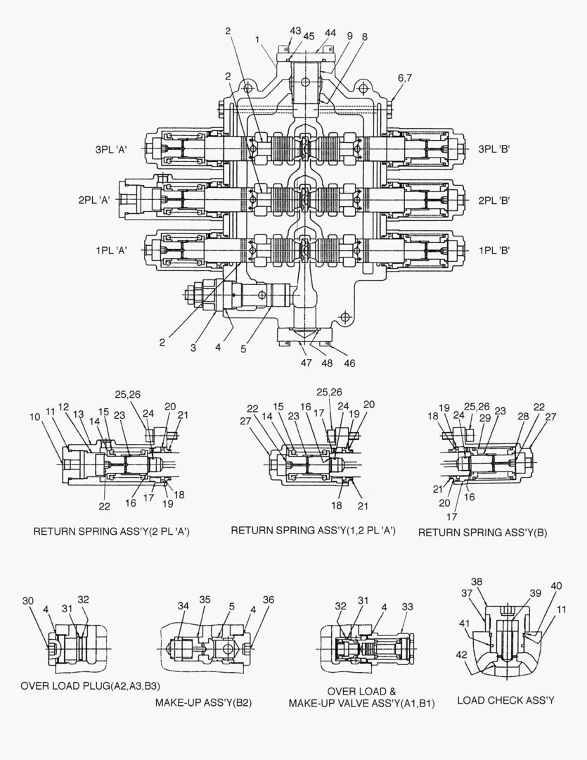 3420 CONTROL VALVE-3 SPOOL [2001~2041] купить в СПб
