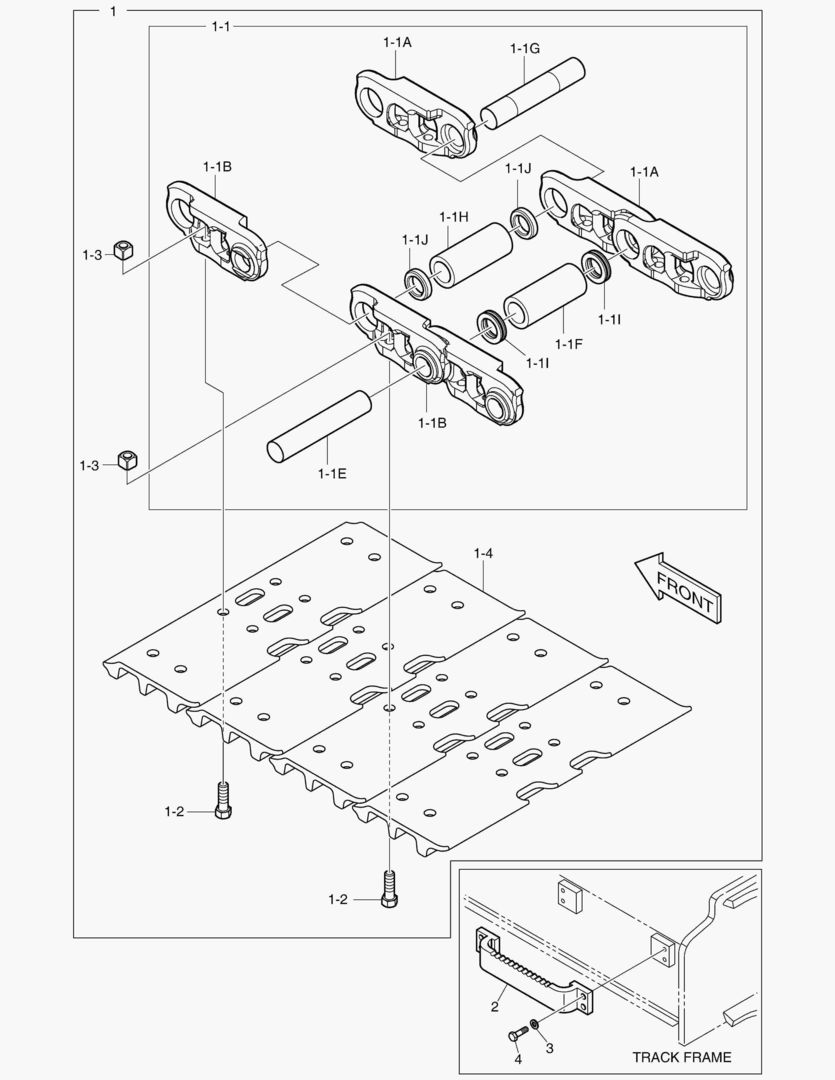 7550 TRACK SHOE ASS`Y - 500G(ADDED HOLE) [1309~] купить в СПб