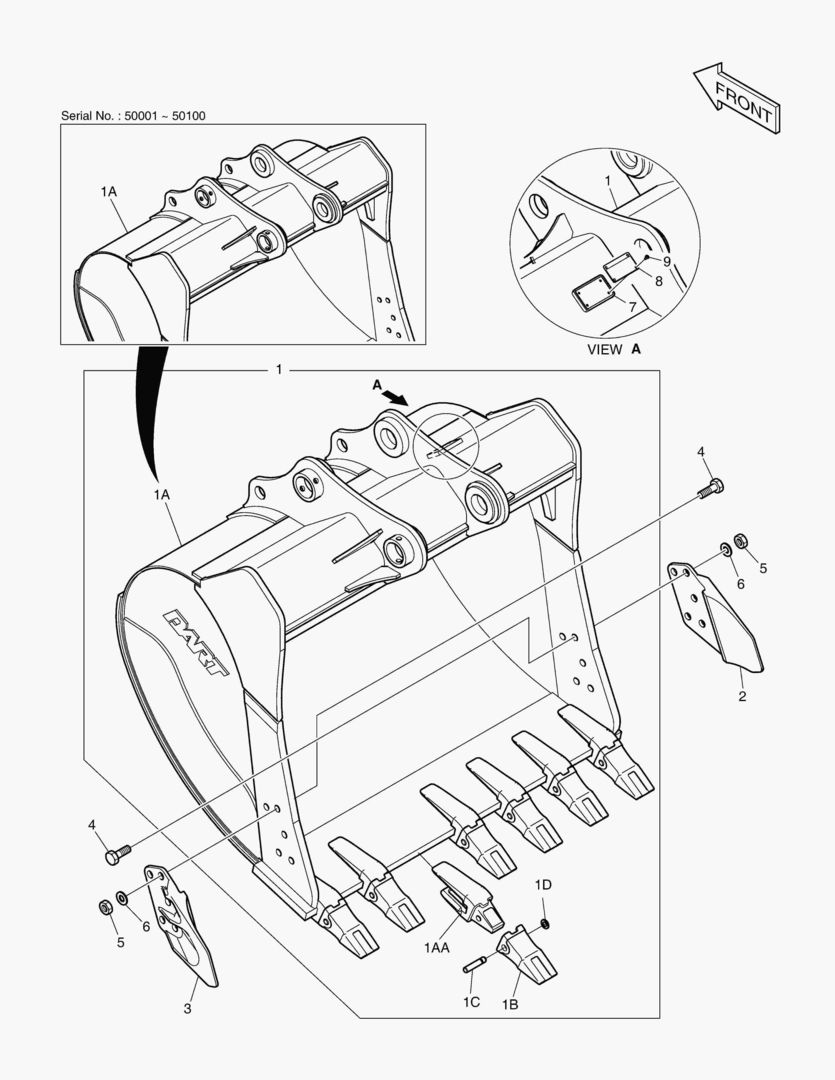 6370 BUCKET ASS`Y - 1.49mВі(63`) - SIDE PIN купить в СПб