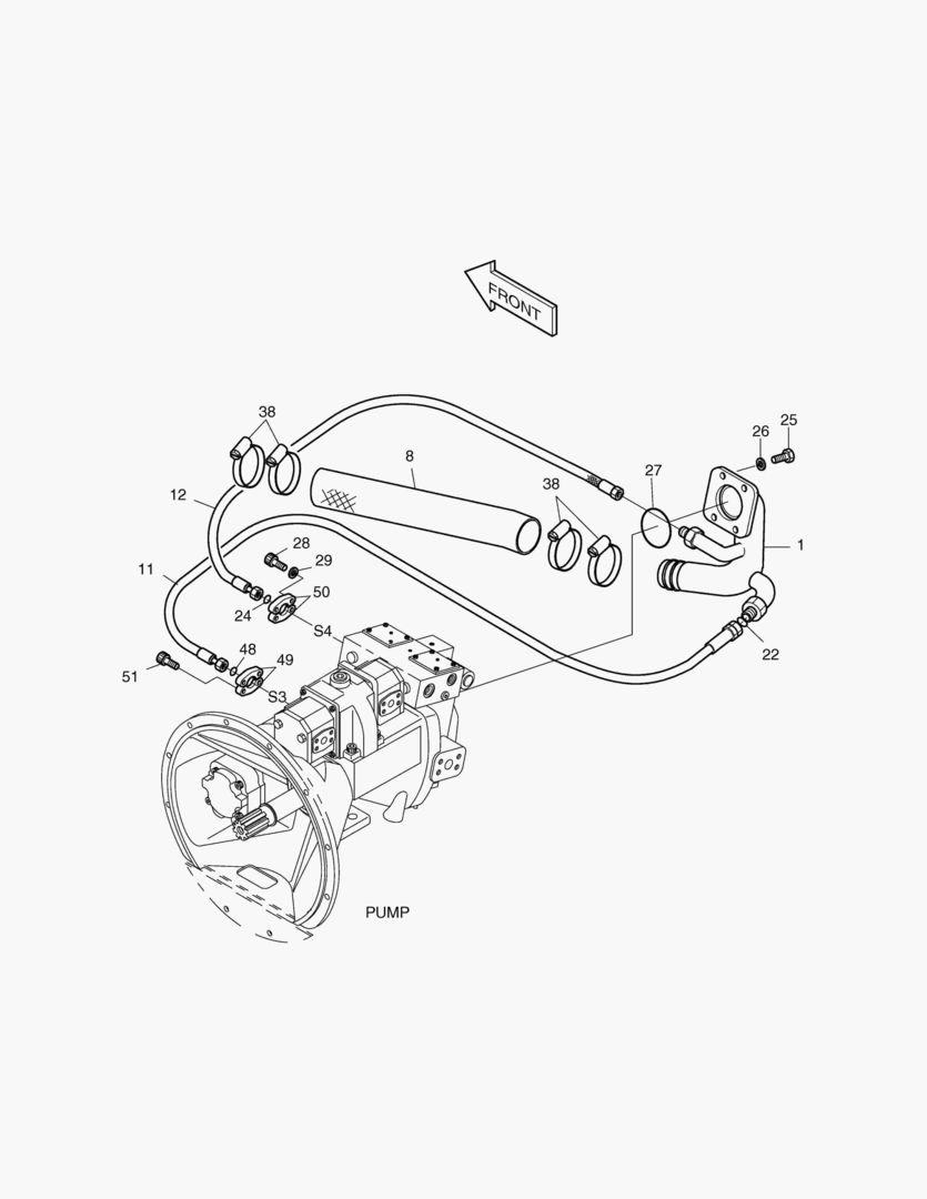 1260 OIL COOLER PIPING(1) [1382~3227] купить в СПб