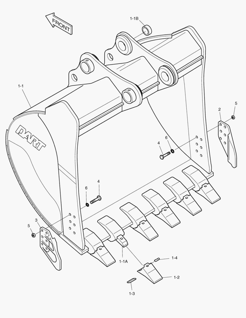 6720 BUCKET-2.87гЋҐ(80`)-VERTICAL PIN купить в СПб