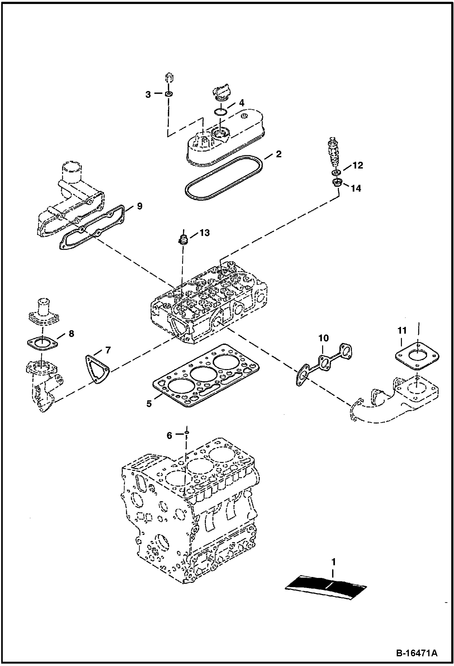 КОМПЛЕКТ ДЕТАЛЕЙ ВЕРХНЕГО УПЛОТНИТЕЛЬНОГО КОЛЬЦА (KUBOTA D722-E2B-BC-1)
