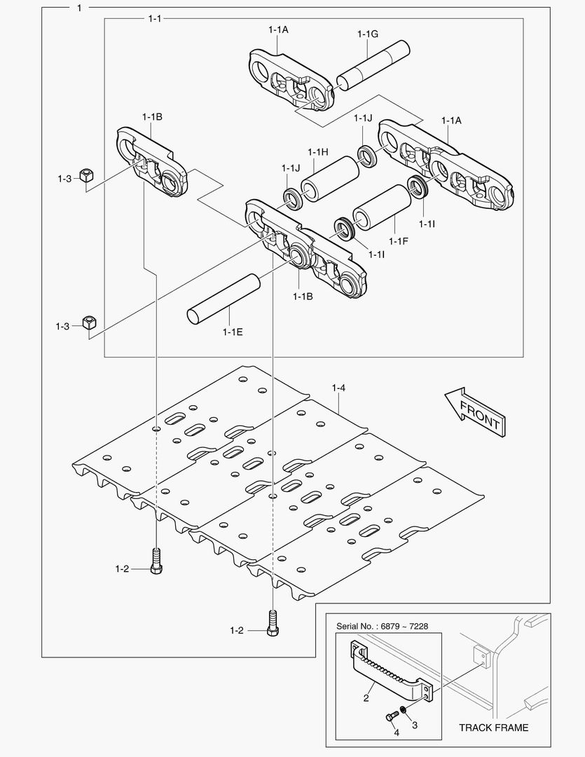 7980 TRACK SHOE ASS`Y - 500G(ADDED HOLE) [6879~] купить в СПб