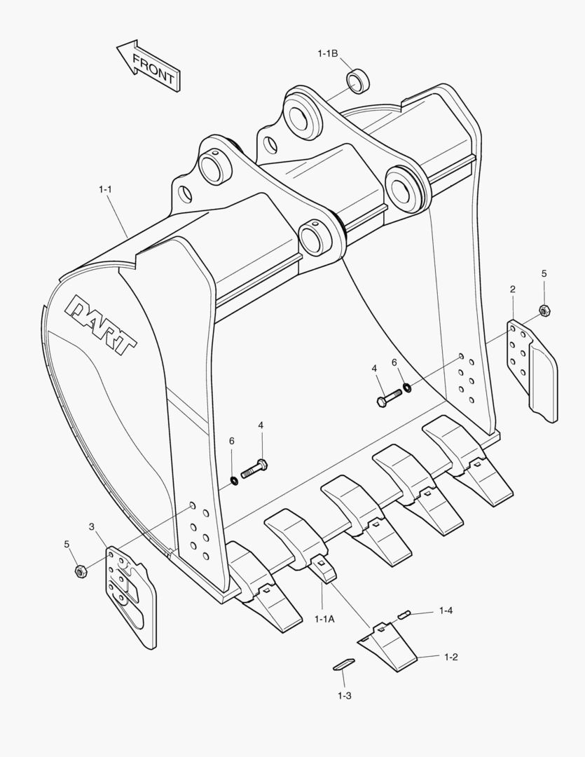 6550 BUCKET-1.82гЋҐ(54`)-VERTICAL PIN купить в СПб