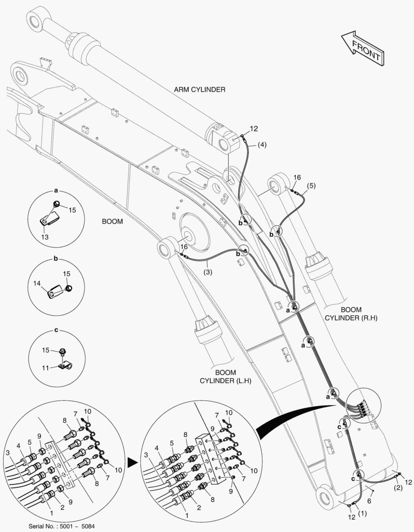 6685 LUBRICATION PIPING - BOOM 6.65m(WITHOUT AGS) купить в СПб