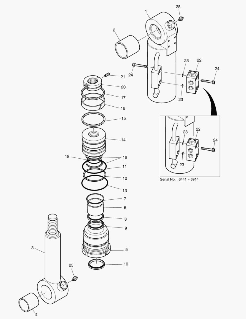 4361 DOZER CYLINDER - L.H. [6441~] купить в СПб