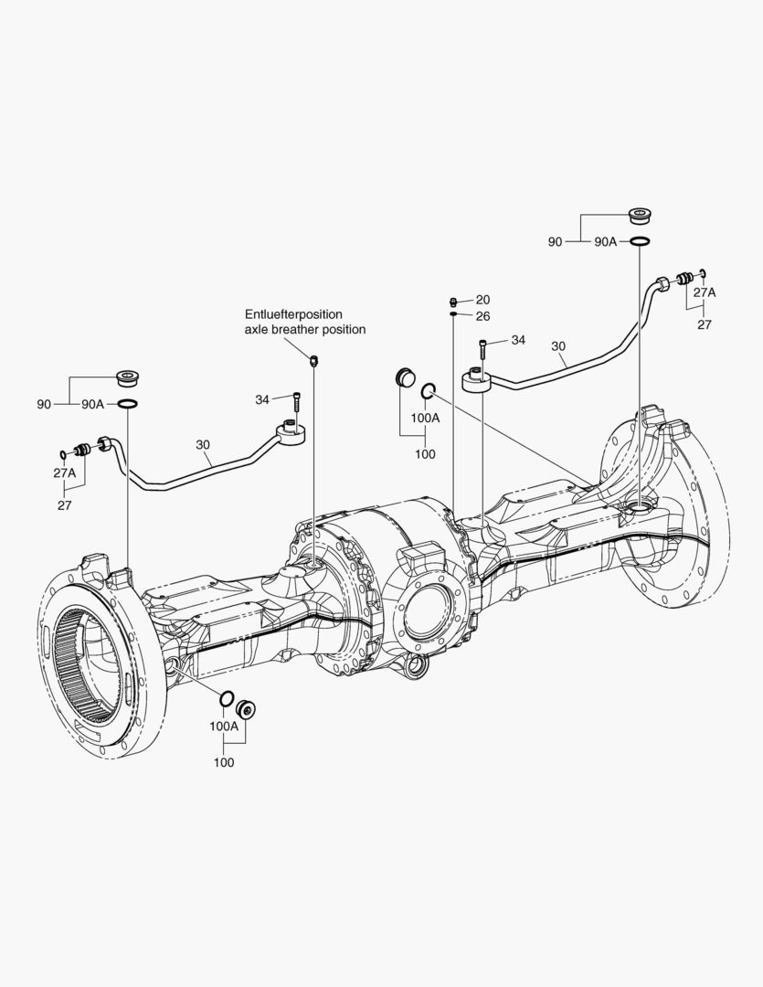 3421 AXLE PIPING - REAR AXLE [10013~] купить в СПб