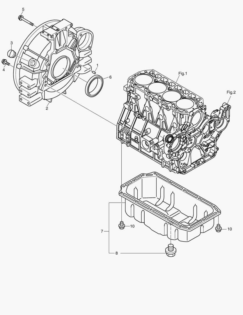 003 FLYWHEEL HOUSING & OIL PAN купить в СПб