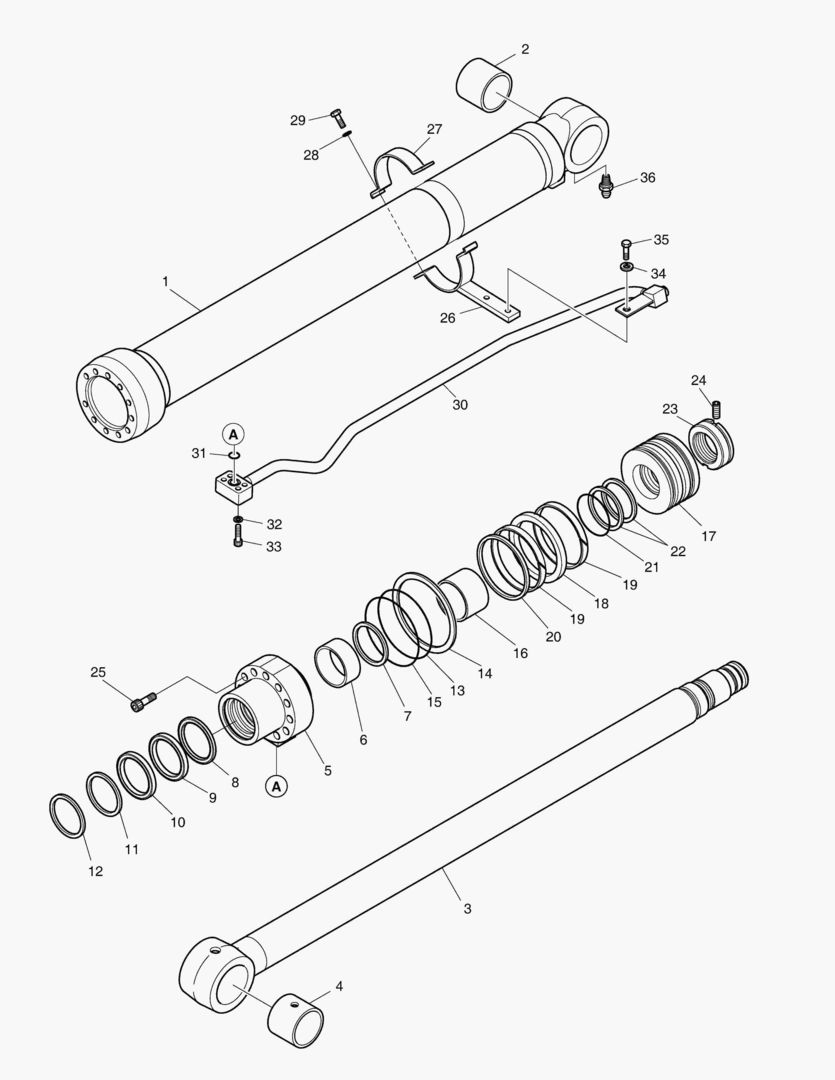 4430 BOOM CYLINDER - R.H.(LOCK VALVE) [5001~11217] купить в СПб