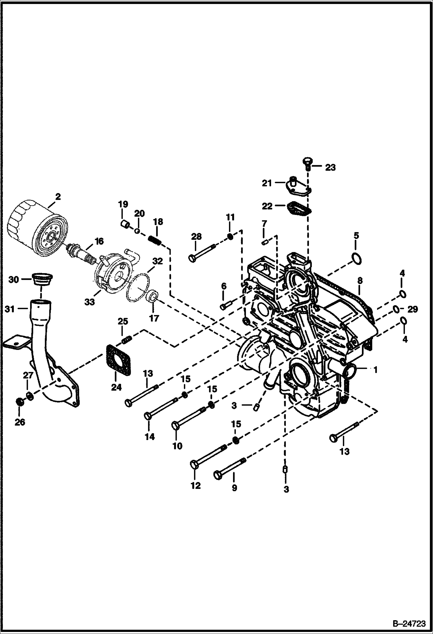 G КАРТЕР КОРОБКИ ПЕРЕДАЧ (KUBOTA - V2003-T-2EB - TIER II REPLACEMENT)