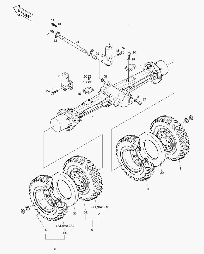 2100 POWER TRAIN(1)-FRONT AXLE [1~1146]