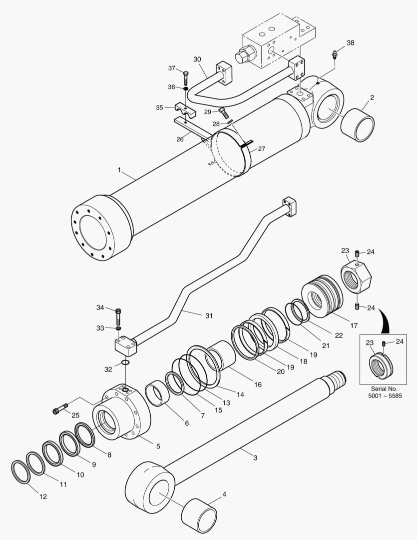 4280 BOOM CYLINDER - R.H (LOCK VALVE) [5001~5593] купить в СПб