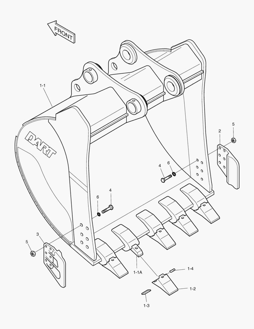 6420 BUCKET-1.48гЋҐ(54`)-VERTICAL PIN купить в СПб