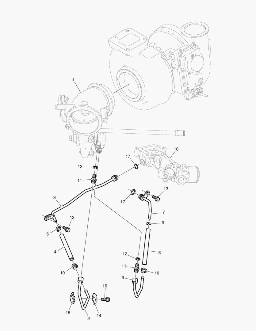 G011-432 COOLANT PIPE, EXHAUST BRAKE [6948286~] купить в СПб