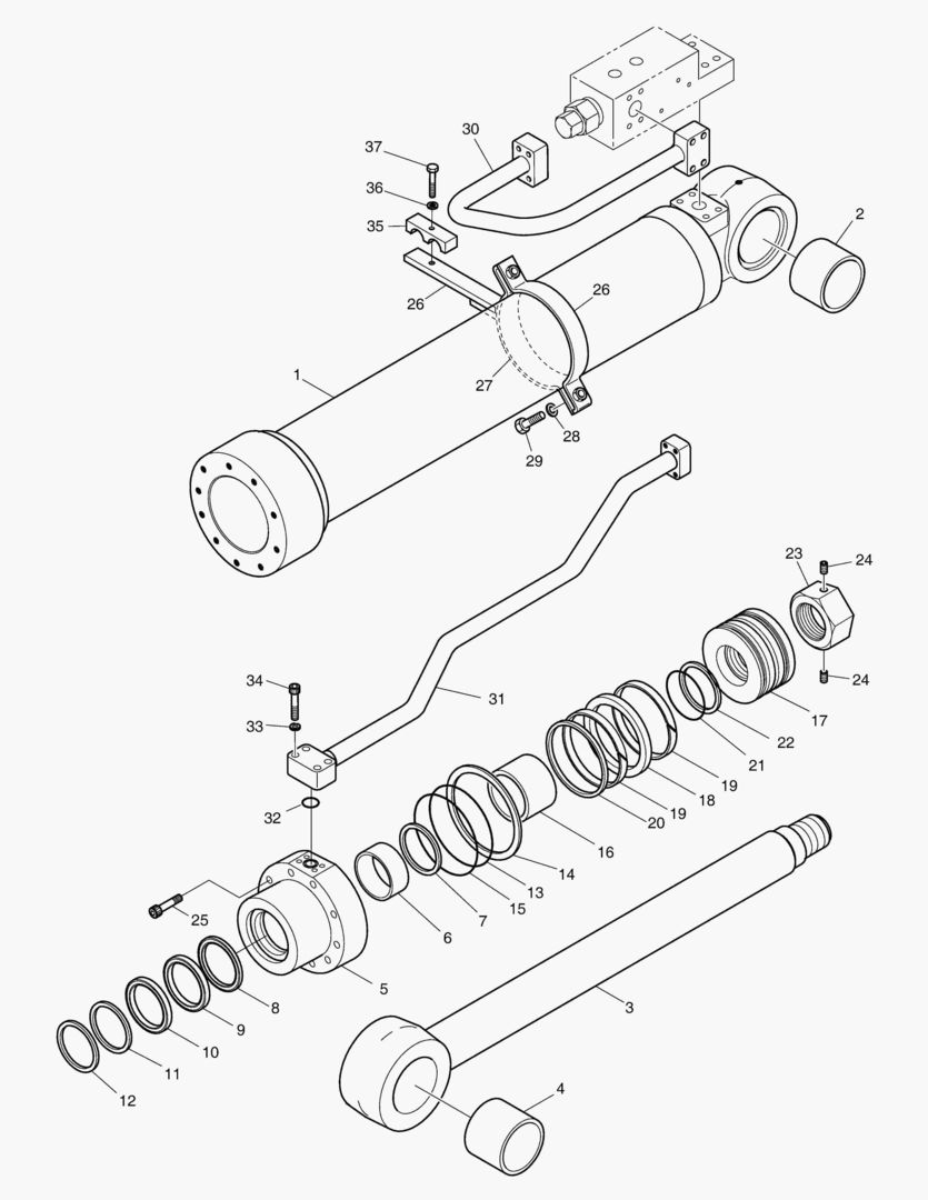 4430 BOOM CYLINDER - R.H.(LOCK VALVE) [5001~5183] купить в СПб