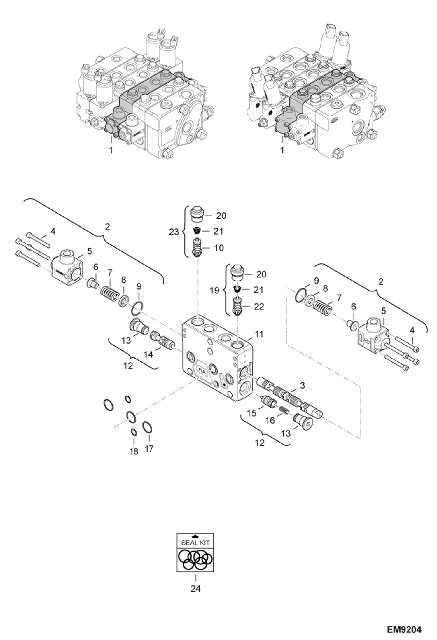 СЕКЦИЯ РЕГУЛИРУЮЩЕГО КЛАПАНА (НАКЛОН) (СЕРИЙНЫЙ НОМЕР AC1C11239 И ВЫШЕ, AC1D12000 И ВЫШЕ) купить в СПб
