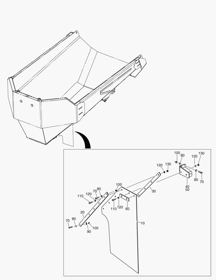 G500-112 MUD FLAPS LOW PROFILE KIT, REAR [7X1164 ~]